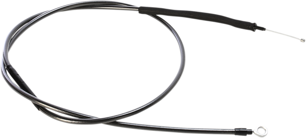 Clutch Cable Two-piece Stainless Chrome Black Black, 1, nordicamoto.ro