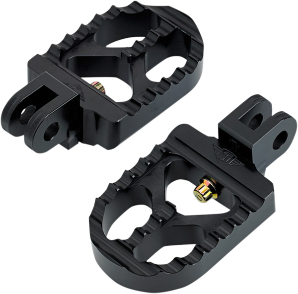 Serrated Footpegs Black Short, 1, nordicamoto.ro