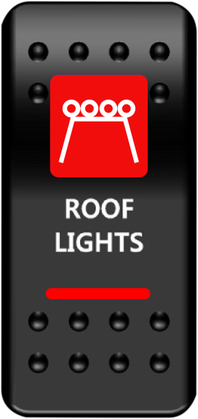 Rocker Switch Black, Red, White 