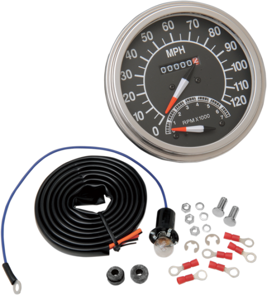 5(r) Fl-style 2:1 Speedometer Black, 1, nordicamoto.ro