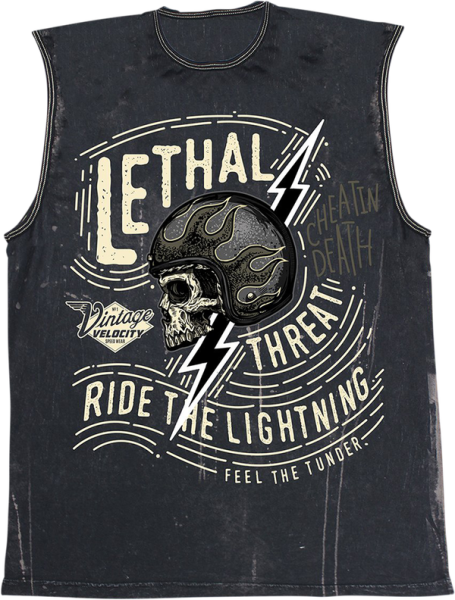 Vintage Velocity Ride The Lightning Tank Top Blue 3XL, 3, nordicamoto.ro