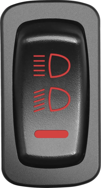 Headlight Switch Black, Red 