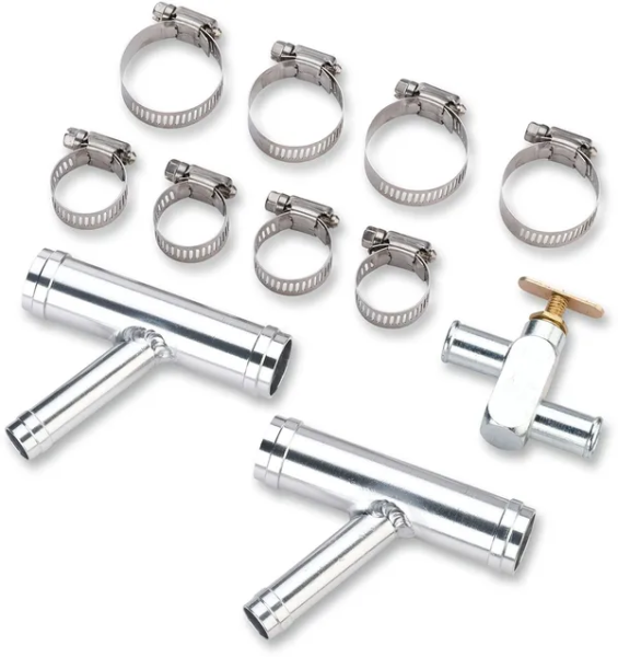 Heater Fitting Kit Silver, 1, nordicamoto.ro