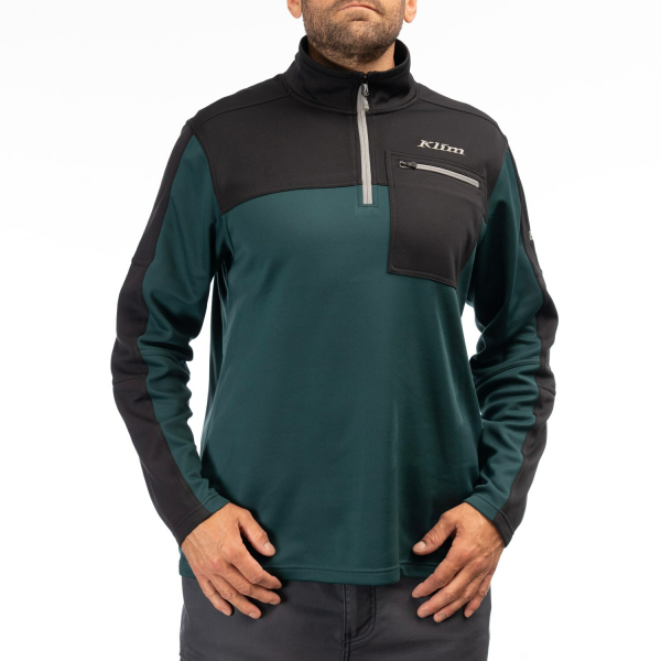 Pulover Klim Glacier 1/4 Zip Mid Layer Black-11