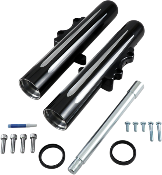 Dual-disc Hot Legs Fork Legs Black, Silver, 3, nordicamoto.ro