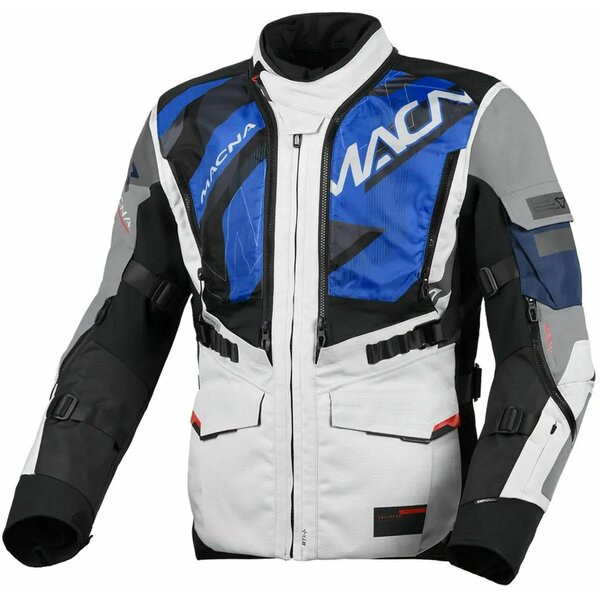 Geaca textil impermeabila touring/adventure MACNA FLEXODUS S Gri/Negru, 21, nordicamoto.ro