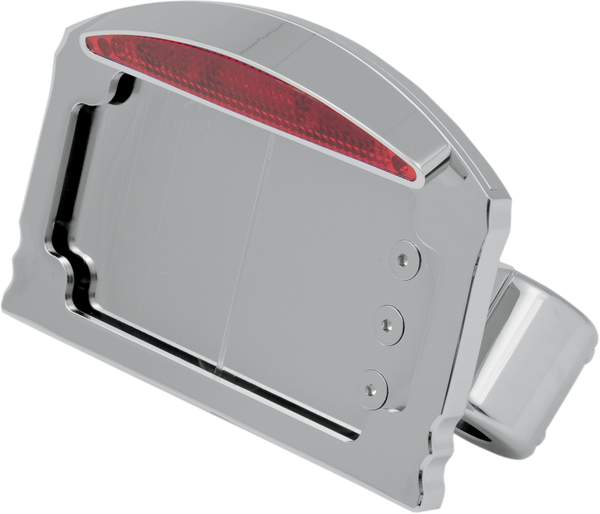 Swingarm Side Mount Half-moon Led Taillight And License Plate Mount Chrome, 1, nordicamoto.ro
