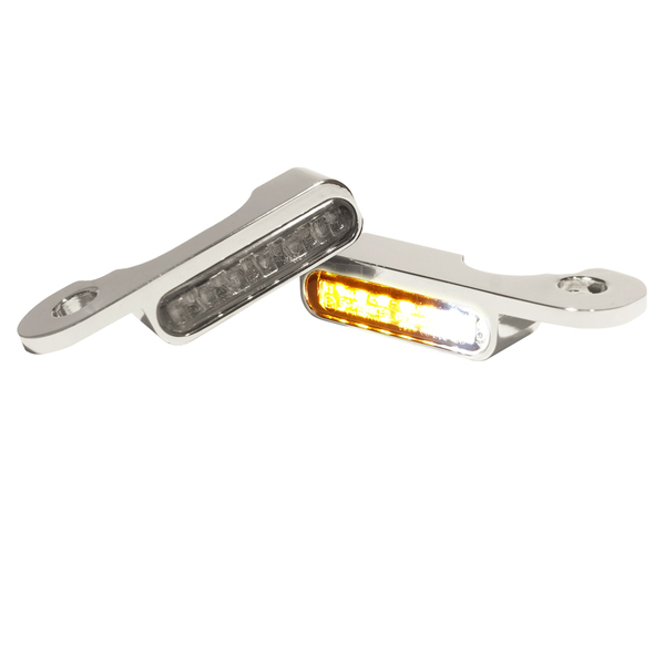 Led Handlebar Turn Signals Natural, Chrome, 2, nordicamoto.ro