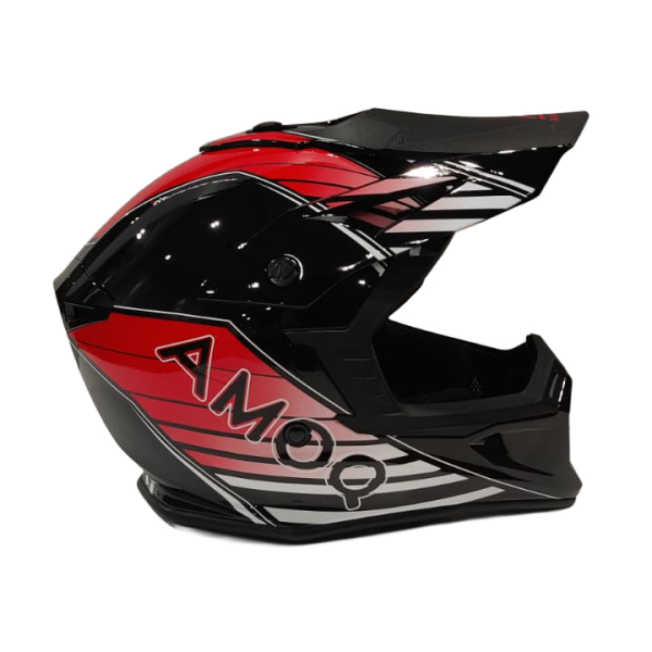 AMOQ Meteor V2 Helmet Axis Black/Red glossy XS-2