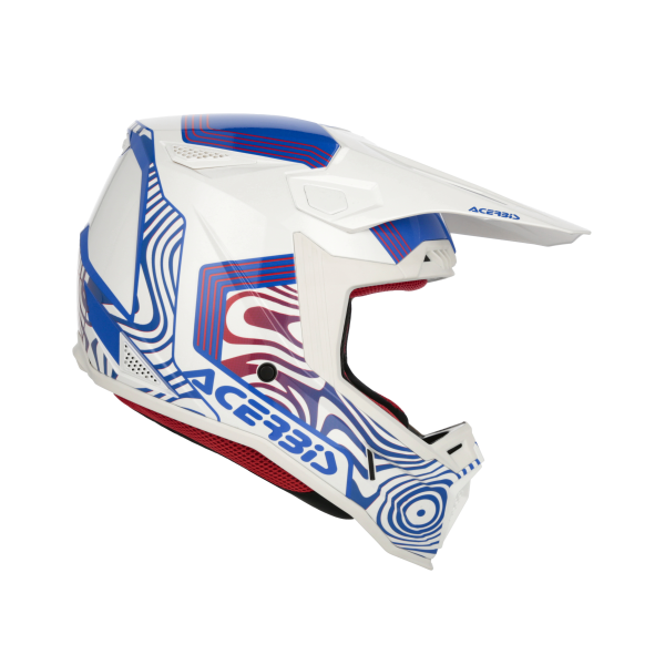 Casca Acerbis Whoops Graphic Alb/Albastru/Rosu XXL-8