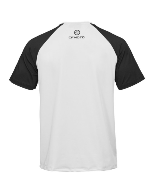 TRICOU QUICK-DRY CU GULER ROTUND – ALB/NEGRU CFMOTO, 7, nordicamoto.ro