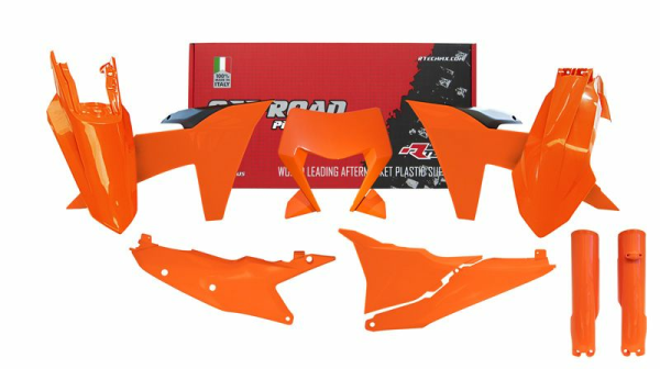 Kit Plastice RACETECH KTM 2024 KTM EXC, EXC-F Orange/White-0