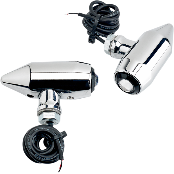 Vega Led Center Mount Turn Signals/marker Lights Chrome, 1, nordicamoto.ro