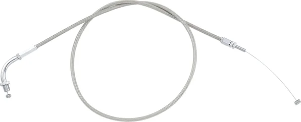 Armor Coat Stainless Steel Throttle/idle Cable For Cruisers Silver