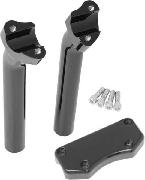 Handlebar Riser & Top Clamp Kit Black, 1, nordicamoto.ro