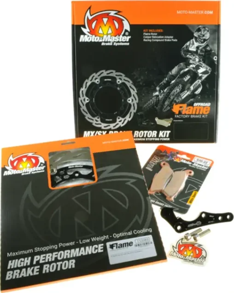 Set de discuri de frână din seria Flame – negru, argintiu, oțel inoxidabil, 1, nordicamoto.ro