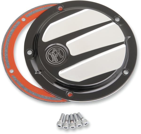 Derby Cover Black, Matte, Chrome, Anodized, Platinum Cut, 2, nordicamoto.ro