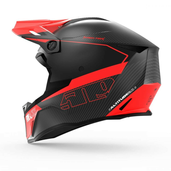 Casca Snowmobil 509 Altitude 2.0 Carbon Fiber 3K (ECE) Hi Flow Racing Red-0