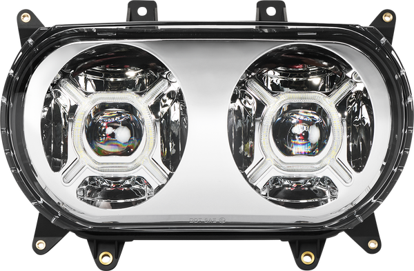 Proglow Double-x Led Headlight Chrome, 2, nordicamoto.ro