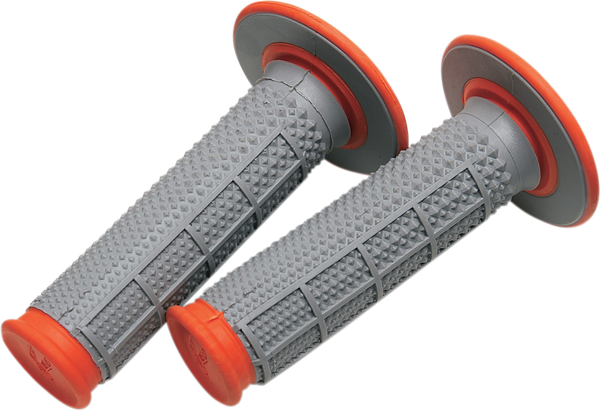 Tapered Dual-compound Grips Gray, Orange, 1, nordicamoto.ro