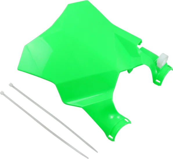 Plăcuță de înmatriculare pentru stadion cu protecții pentru furcă, verde, 1, nordicamoto.ro