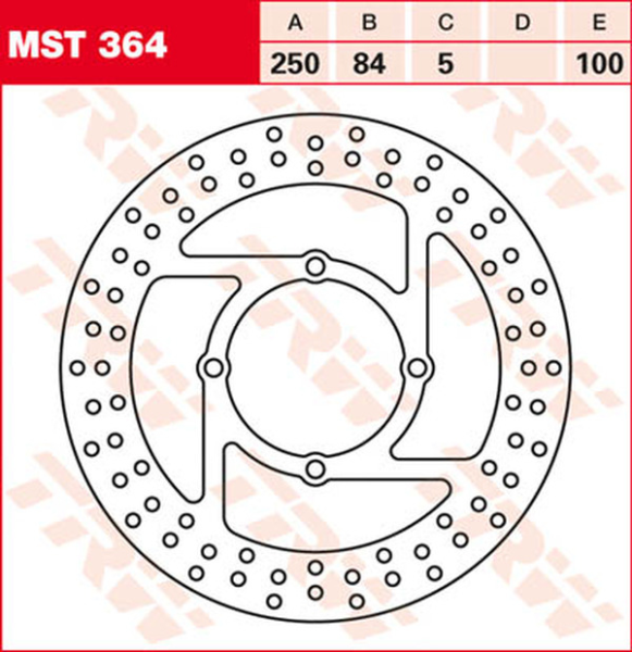 Disc de frână fix, rotund, 250–299 mm, 2, nordicamoto.ro