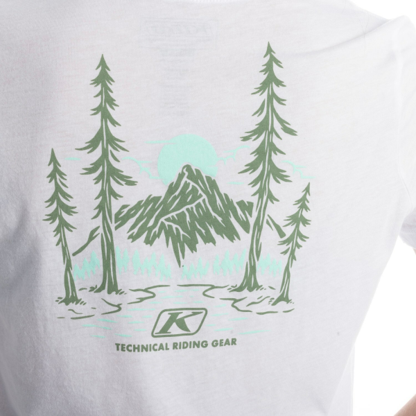 Tricou Dama Klim Canyon Tri-blend Dusty White - Hedge Green-7