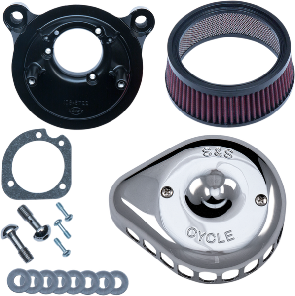 Mini Teardrop Stealth Air Cleaner Kit Silver, 1, nordicamoto.ro