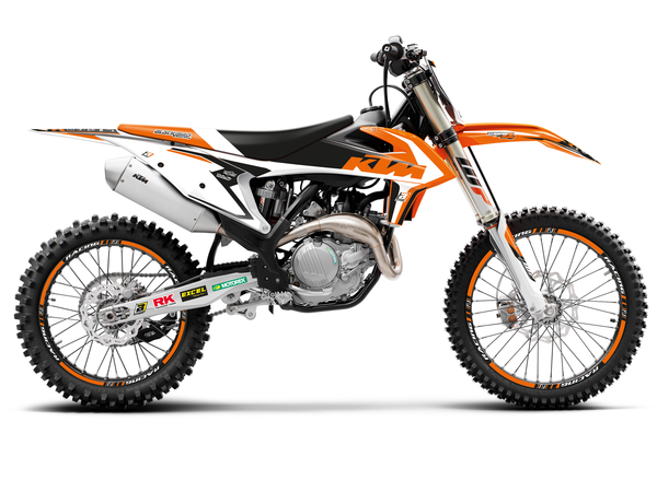 Graphics Kit With Seat Cover Black, Orange, 3, nordicamoto.ro