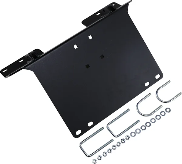 Placă de fixare pentru plug pentru sistemul de montare rapidă a plugului Rm5, negru mat, vopsită prin pulverizare, 1, nordicamoto.ro