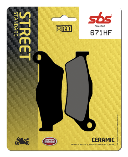 Hf Street Ceramic Organic Brake Pads, 1, nordicamoto.ro