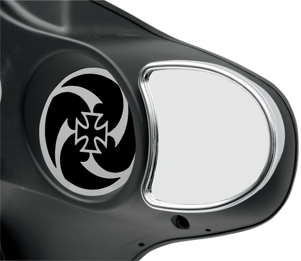 Fairing Mount Mirrors Silver, Chrome, 1, nordicamoto.ro