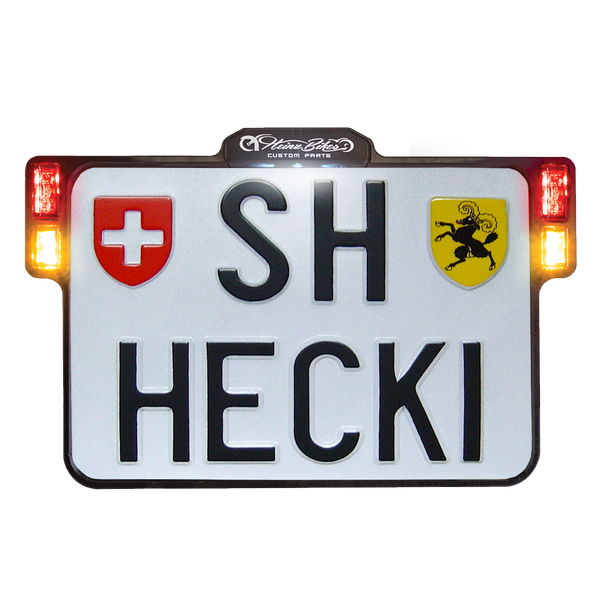 All-in-one 2.0 License Plate Holder W/ Led Plate Lights, Brake And Rear Lights Anodized Black, 1, nordicamoto.ro