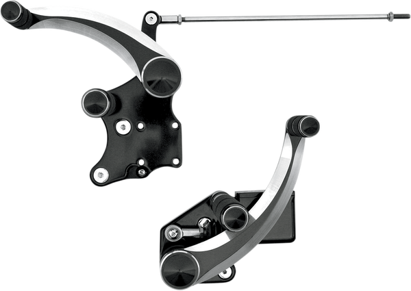 Forward Controls With Master Cylinder Black, Silver Standard, 1, nordicamoto.ro