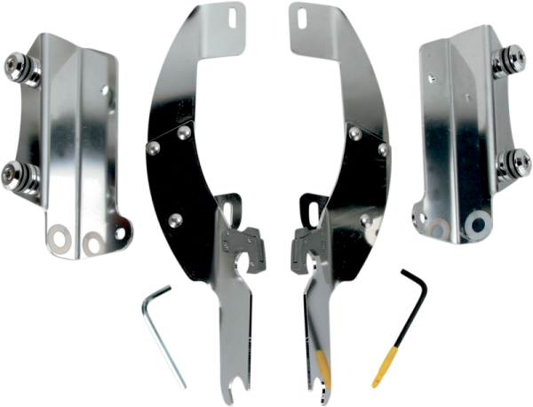 Fats/slim Windshield Trigger-lock Complete Mount Kit Chrome, 1, nordicamoto.ro