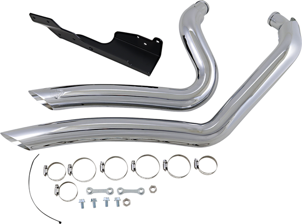 Big Radius 2:2 Exhaust System Chrome, 2, nordicamoto.ro