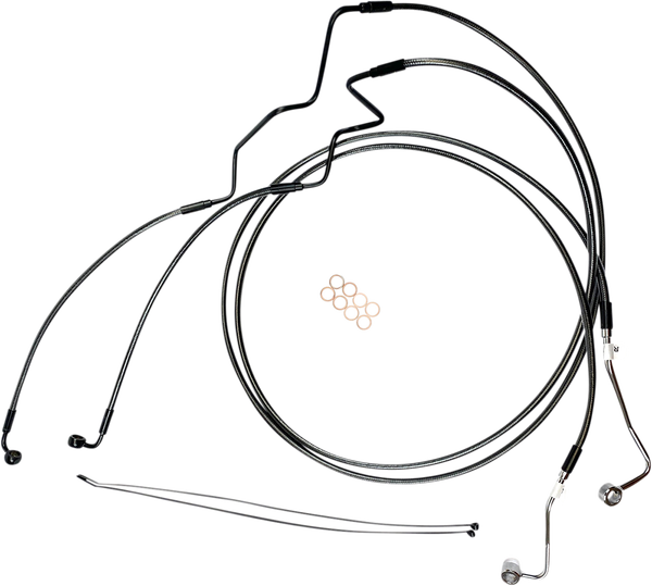 Designer Series Dot Extended Abs Touring Lower Brake Line Kit Black, Black Pearl Oversize [+51 mm (2'')], 1, nordicamoto.ro