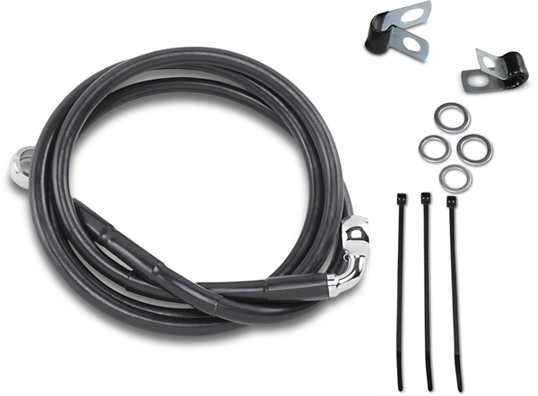 Extended Length Black Vinyl Brake Line Kit Black Oversize [+152 mm (6'')], 1, nordicamoto.ro
