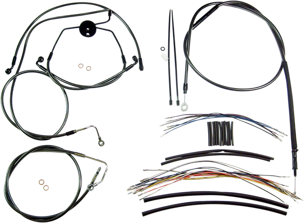 Black Pearl Designer Handlebar Installation Kit Black, 2, nordicamoto.ro