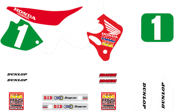 Graphics Kit Green, Red, White, 2, nordicamoto.ro