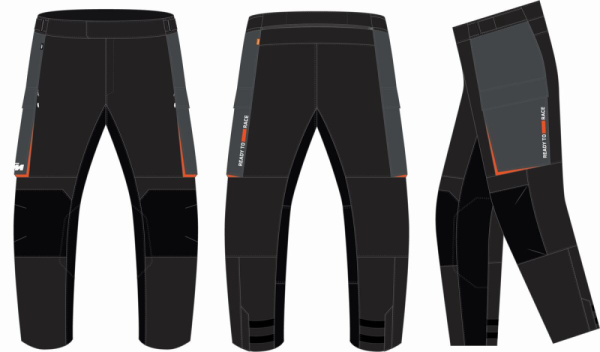 Pantaloni KTM Tourrain V3 WP Grey/Orange/Black-1