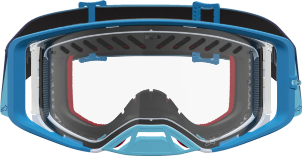 Ochelari Alpinestars Supertech Dura Air Fluid Albastru/Argintiu/Lentila Clara, 10, nordicamoto.ro