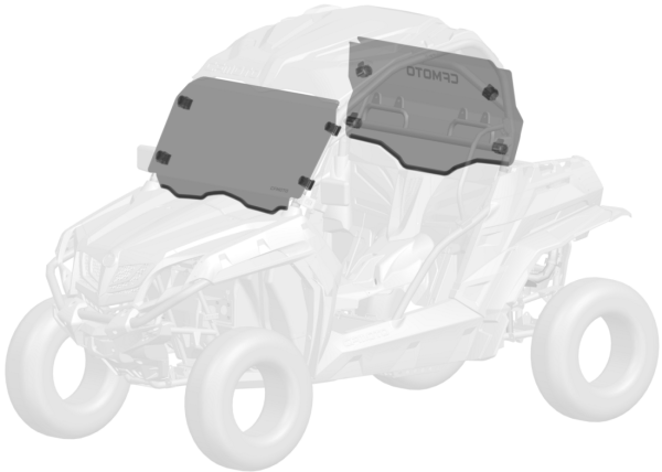 SET PARBRIZ FAȚĂ + SPATE UTV CFMOTO ZFORCE 550 EX / 800, 2, nordicamoto.ro