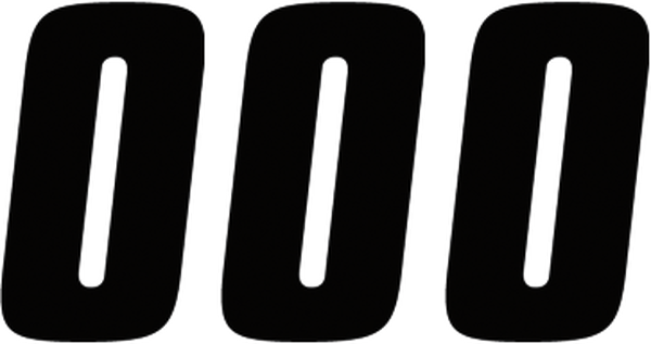 Number Stickers Black, 1, nordicamoto.ro