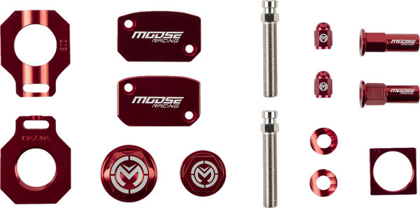 MOOSE RACING Bling Pack Kit Red, Anodized, 1, nordicamoto.ro