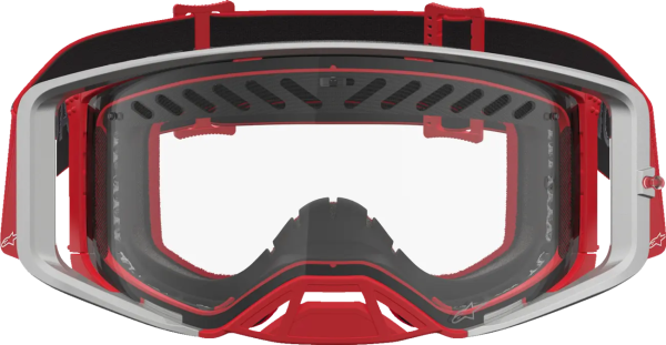 Ochelari Alpinestars Supertech Dura Air Fluid Rosu/Argintiu/Lentila Clara, 10, nordicamoto.ro
