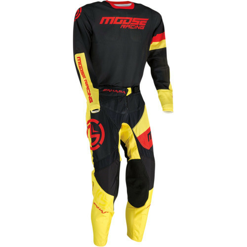 Pantaloni Moose Racing Sahara Black/Red/Yellow-0