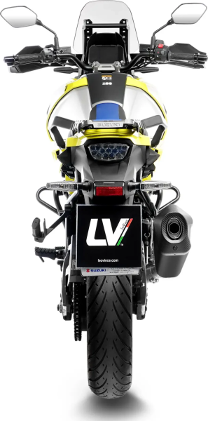 Tobă de eșapament LeoVince LV-12 R Black Edition Slip-On pentru Suzuki V-Strom 1050, 3, nordicamoto.ro