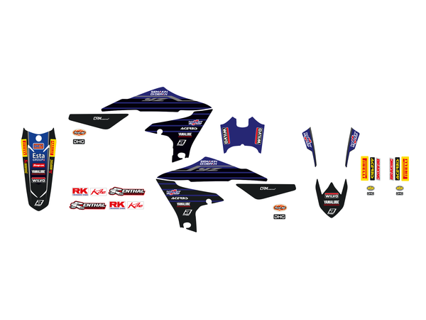 Blackbird Racing Replica Factory Team Yamaha 2022 Graphics Kit Black, Blue, 1, nordicamoto.ro