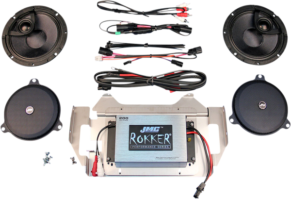 Jmc Rokker® 200w 2-channel Amplifier And Speaker Kit Black, Silver, 1, nordicamoto.ro